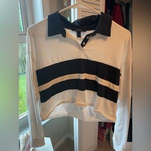 Cropped Forever21 polo style shirt! Only worn once, size medium